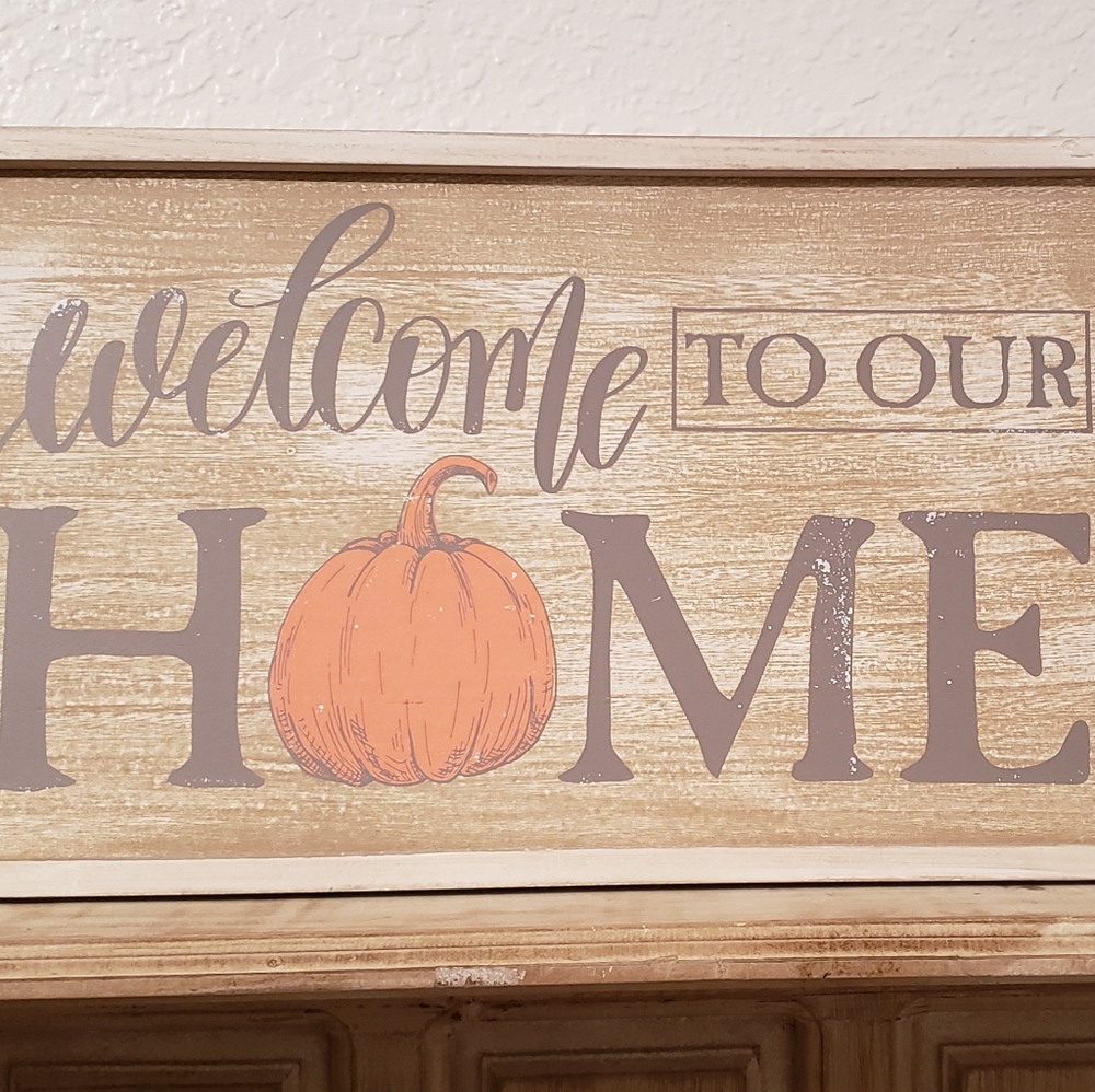 New Farmhouse Welcome to our home decor